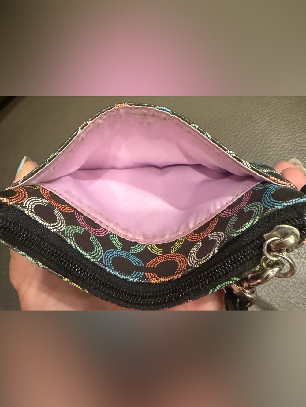 Coach Vintage Waverly Multi-Color C Wristlet - Picture 5 of 7
